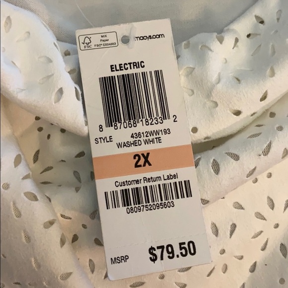 International Concepts Women’s Wash White Top Size 2X - Picture 8 of 9